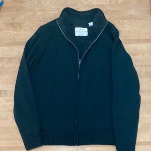 Black sweater with fleece lining